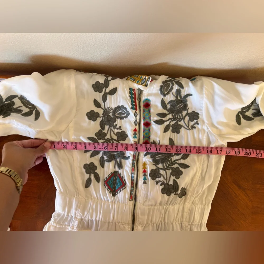 Johnny Was Milton Floral Zip Up Embroidered Lightweight Jacket Size XS - Picture 11 of 15
